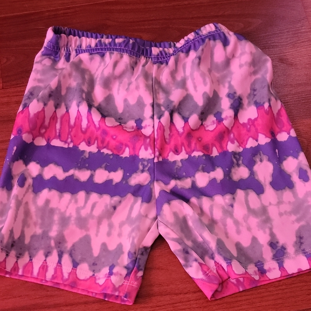 Pink and Purple Tie-Dye Shorts